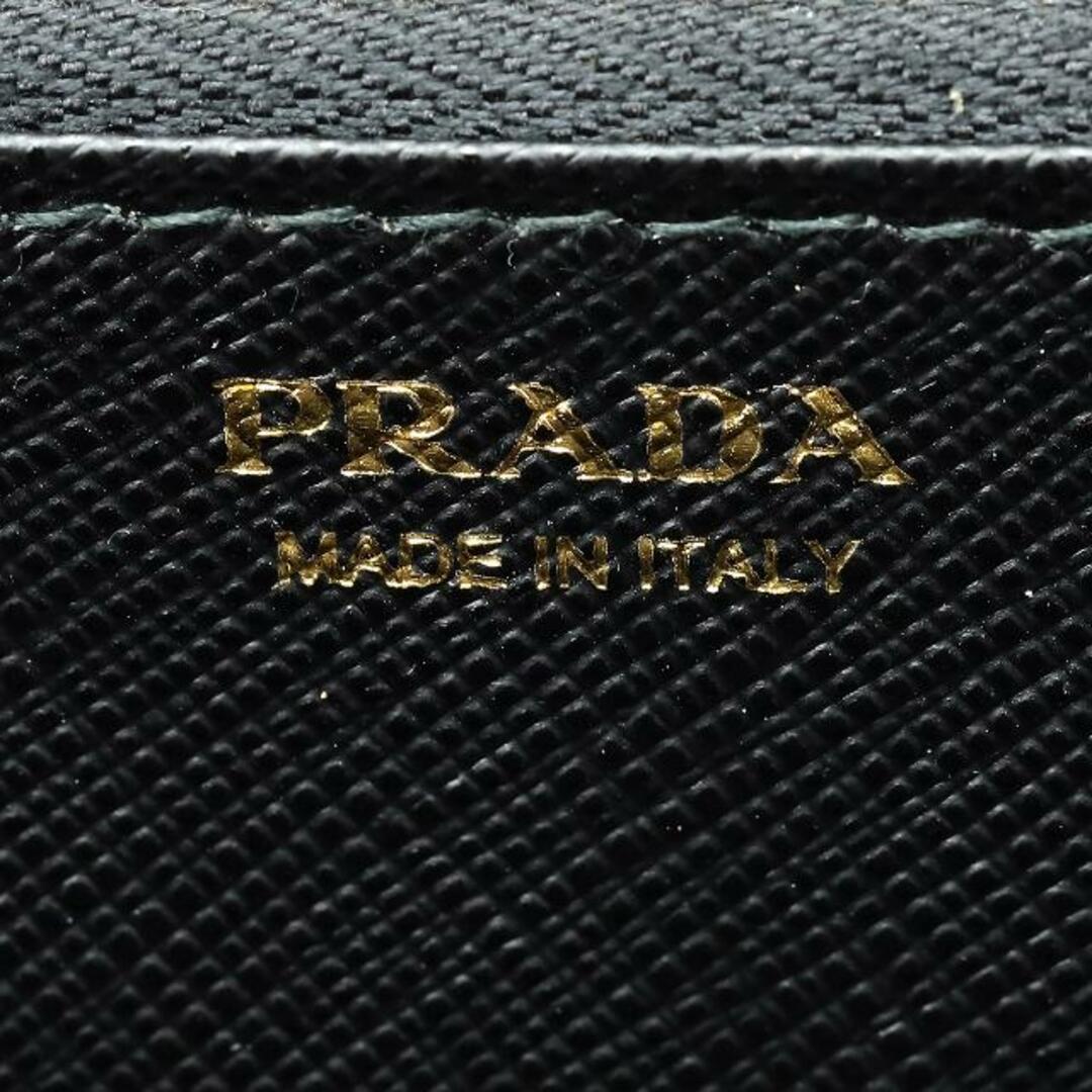 新品 プラダ PRADA 長財布 サフィアーノ トライアングル ネロ