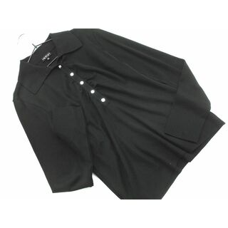 インディヴィ(INDIVI)のインディヴィ ニット ポロシャツ size38/黒 ◇■ レディース(ポロシャツ)