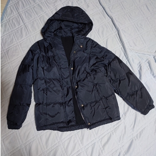 ジーユー(GU)の紺色 冬用 ショート丈ジャケット150サイズ(ジャケット/上着)
