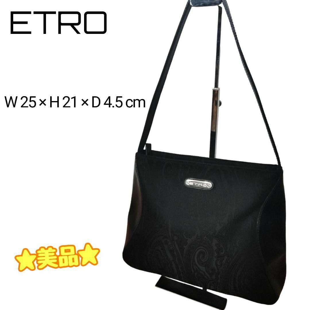 ETRO(エトロ) ショルダーバッグ美品  - 黒