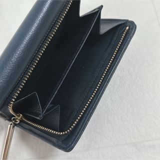 LANVIN en Bleu 三つ折り財布 牛革 レザー ハート金具 箱付き