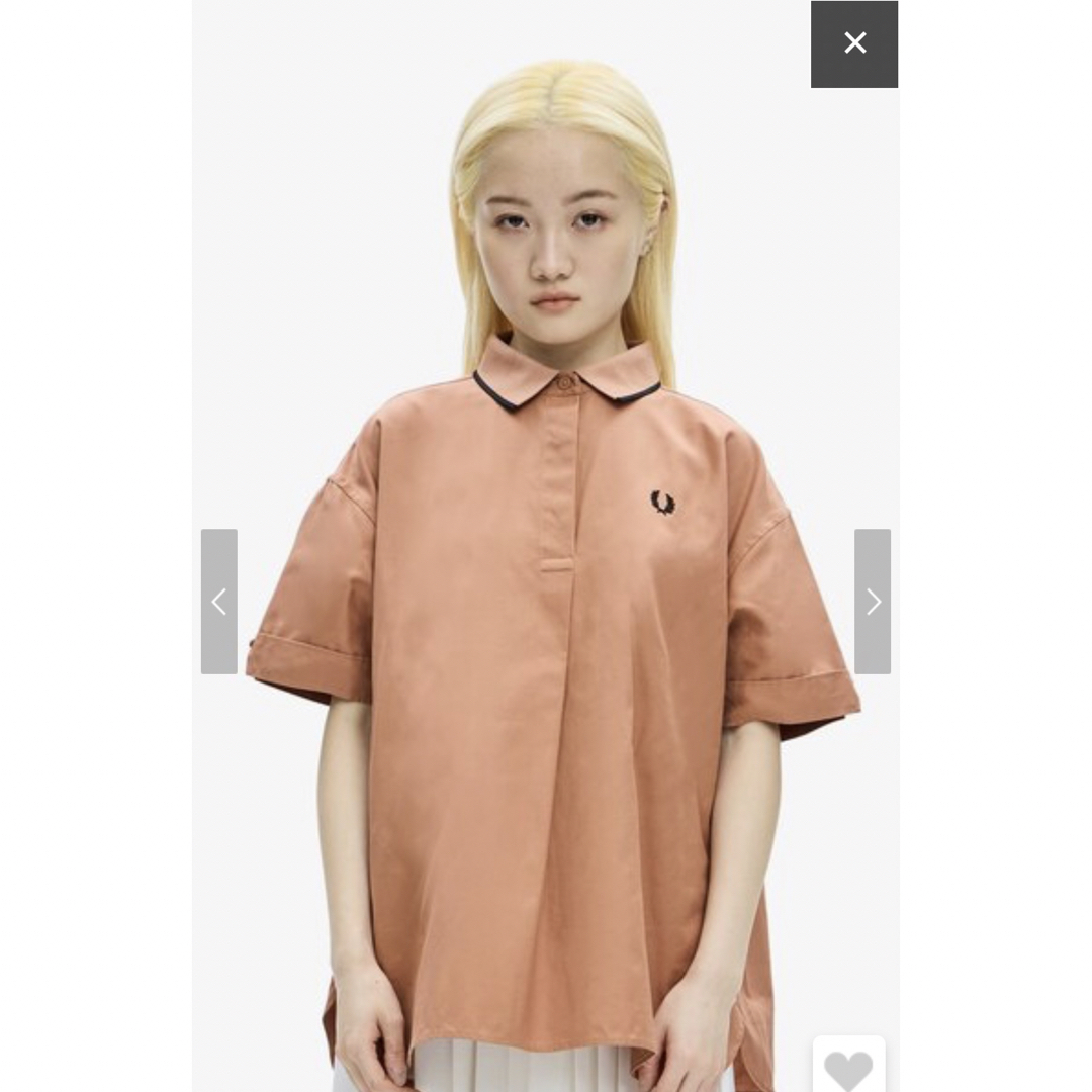 FRED PERRY フレッドペリー リブカラーシャツ ピンクの通販 by きの子's shop｜フレッドペリーならラクマ