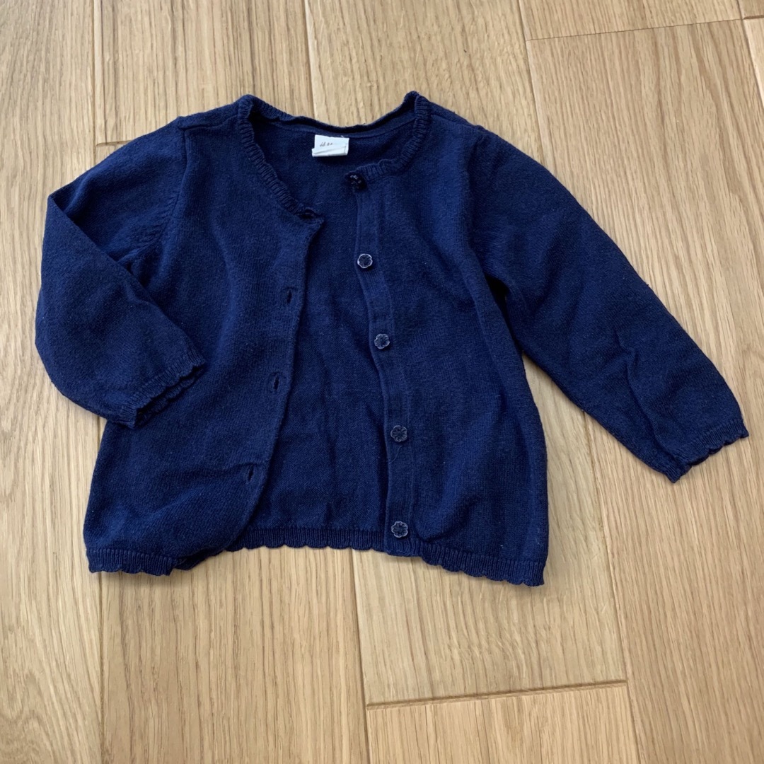 H&M(エイチアンドエム)のH&M  カーディガン　ネイビー　ベビー キッズ/ベビー/マタニティのベビー服(~85cm)(カーディガン/ボレロ)の商品写真