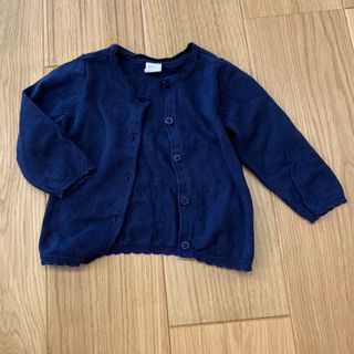 エイチアンドエム(H&M)のH&M  カーディガン　ネイビー　ベビー(カーディガン/ボレロ)