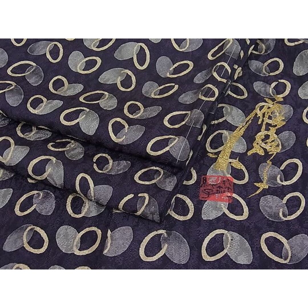 平和屋1■極上　ファッションデザイナー　コシノアヤコ　小紋　単衣　吉祥文　さが美扱い　逸品　未使用3s20150