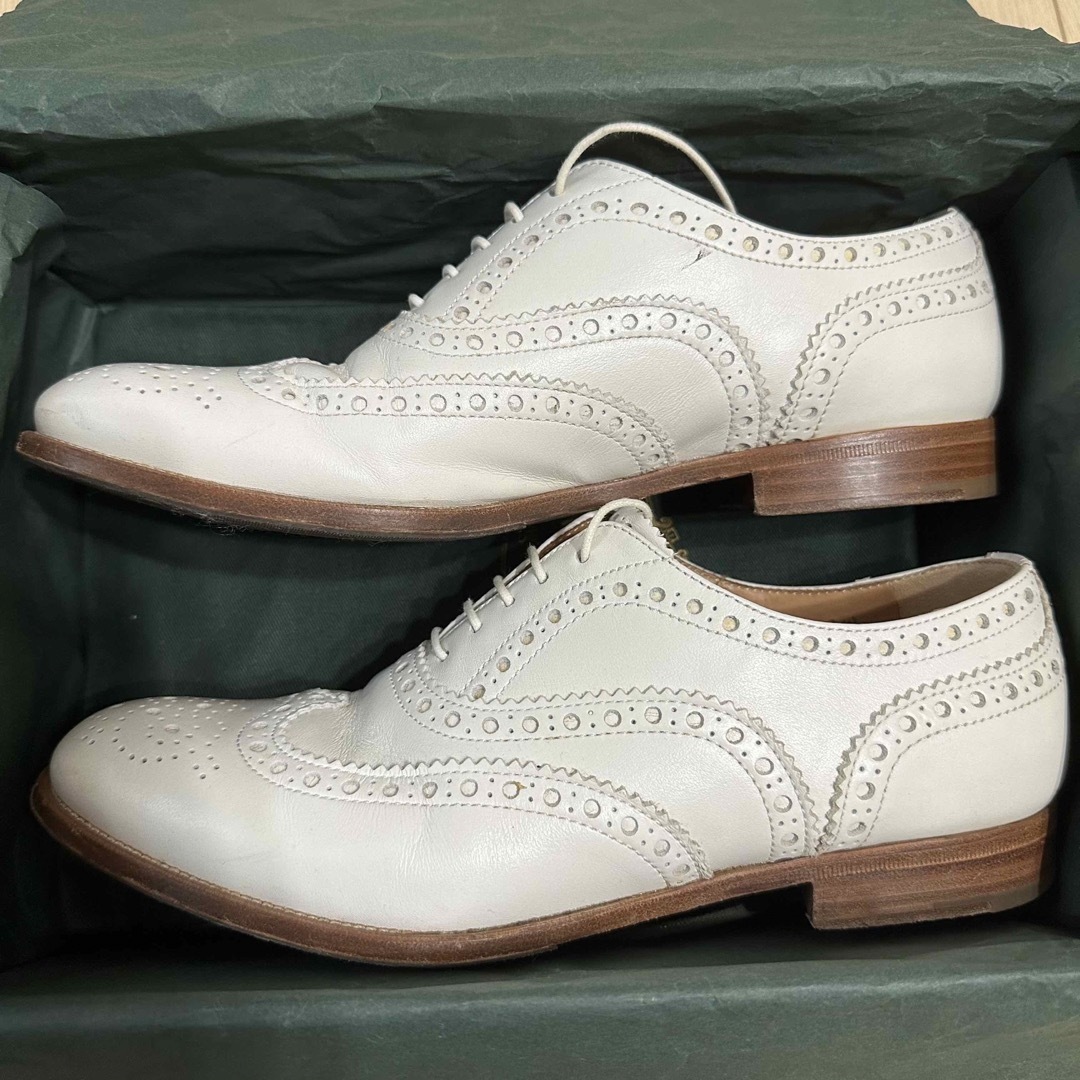 church's ホワイトウイングチップシューズ   ローファー/革靴