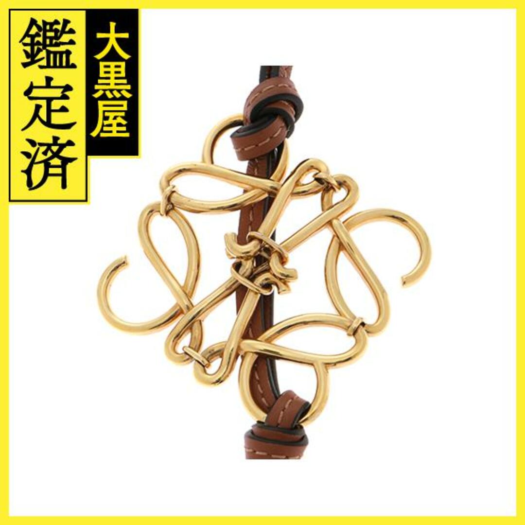 LOEWE ロエベ アナグラムチャーム ゴールドメッキ レザー 小物【472