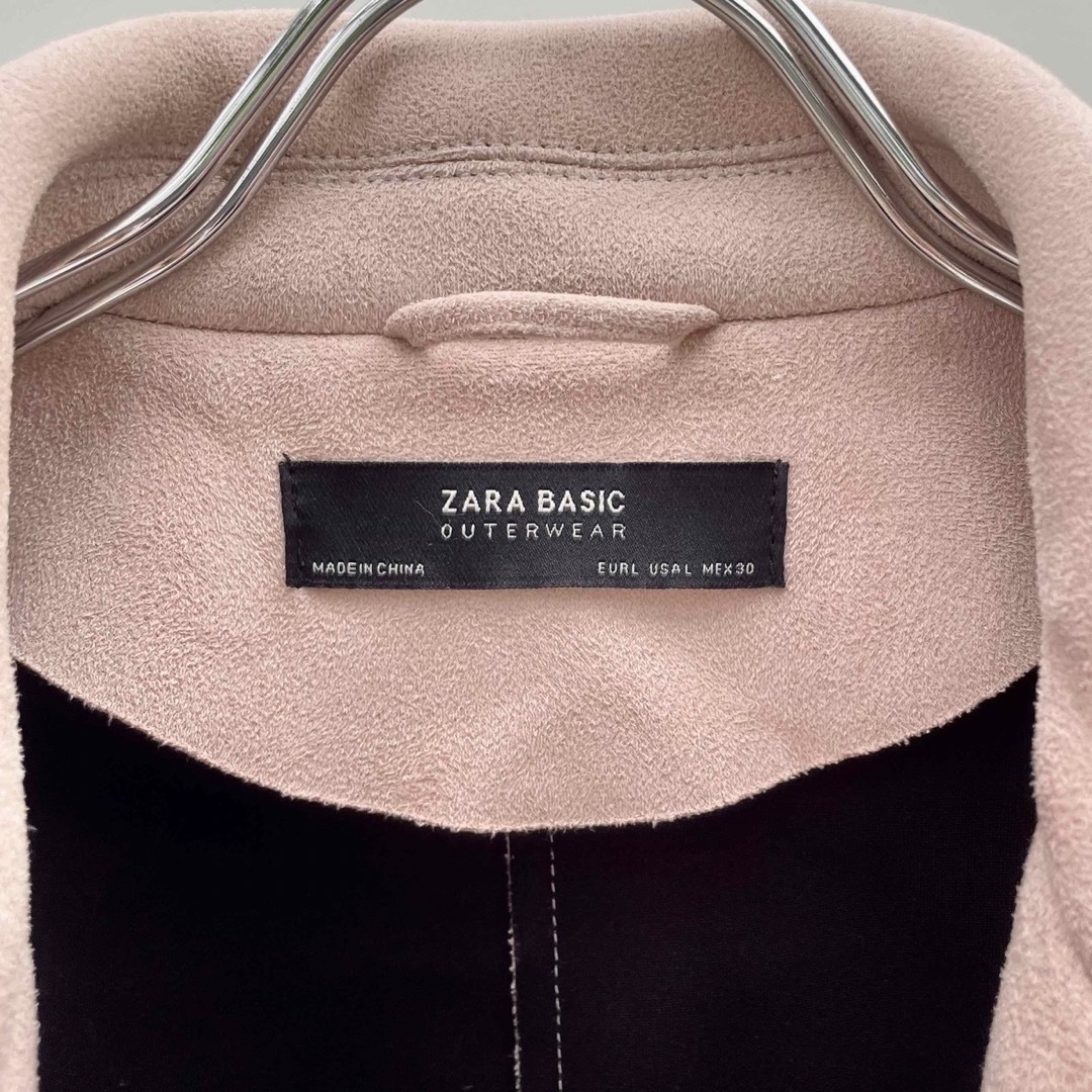 ZARA(ザラ)のZARA　フェイクスウェード　ライダースジャケット レディースのジャケット/アウター(ライダースジャケット)の商品写真