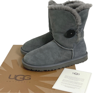 UGG ブーツ bailey button グレー US8(k-041)