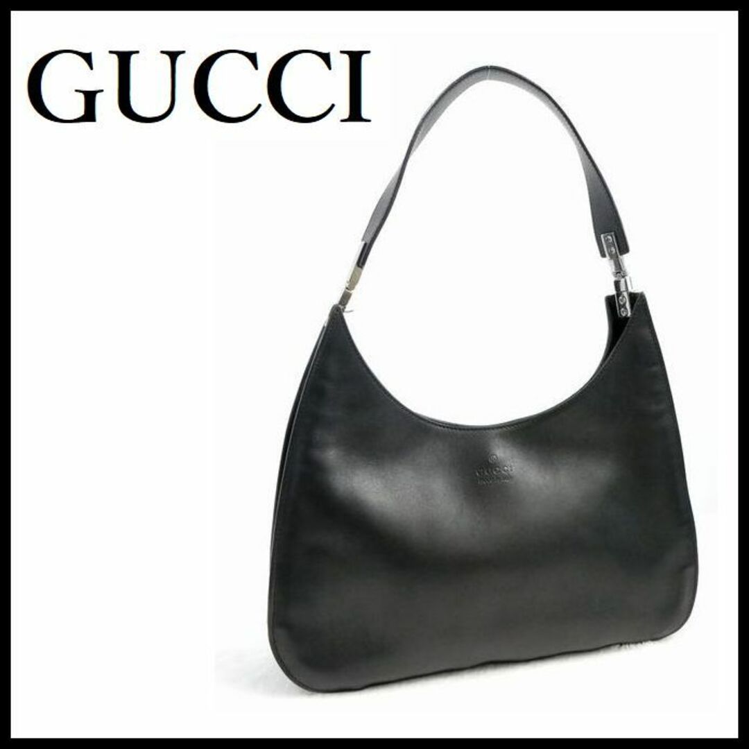 GUCCI - グッチ ショルダーバッグ レザー ワンショルダーバッグ 黒