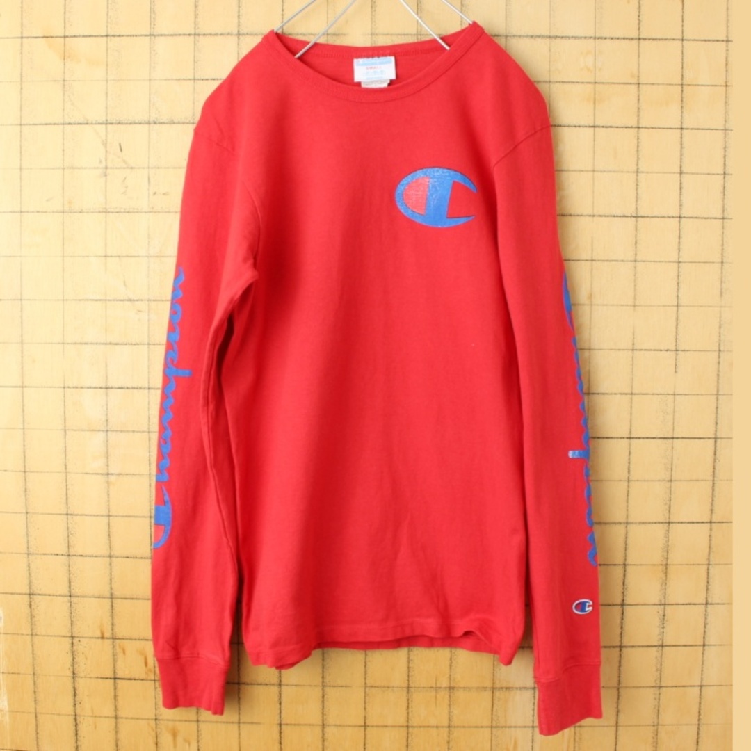 Champion(チャンピオン)のUSA champion チャンピオン 長袖Tシャツ ロンTレッドS aw87 メンズのトップス(Tシャツ/カットソー(七分/長袖))の商品写真