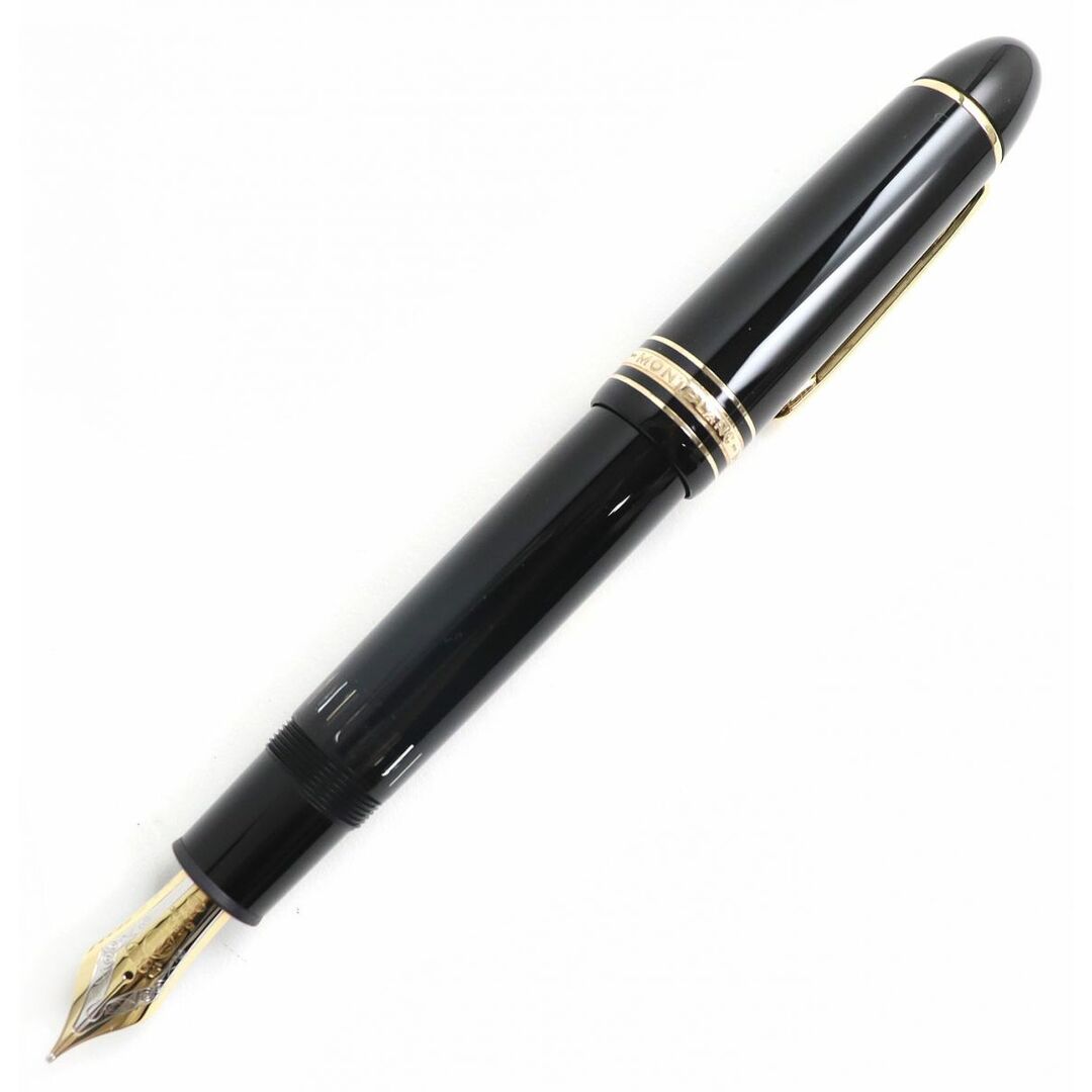 極美品△MONTBLANC モンブラン マイスターシュテュック No.149 ホワイトスター ペン先18K 万年筆 ブラック×ゴールド Bニブ ドイツ製 希少