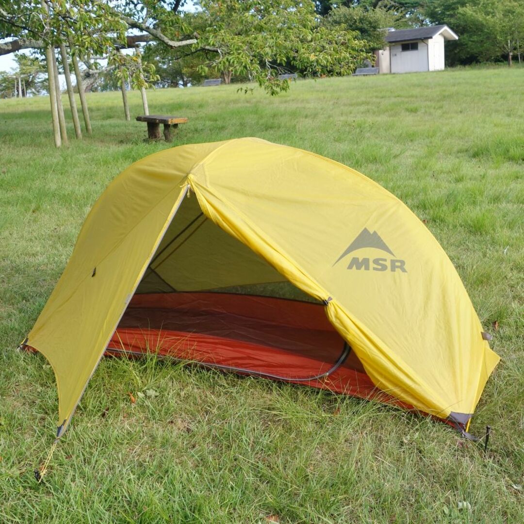 廃盤 希少 エムエスアール MSR HUBBA 1PERSON ハバ 1人用 フットプリント付き イエロー ソロ テント 山岳 登山 キャンプ アウトドア