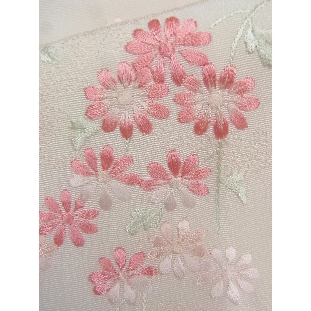 平和屋1□極上 長襦袢 無双仕立て 鹿の子梅文 半衿刺繍 逸品 未使用3s3485-