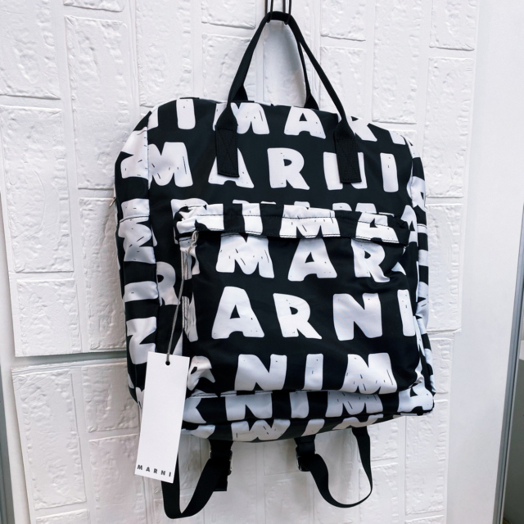 緊急安全保障会議開催へ 新品タグ付 MARNI マルニ ロゴ バックパック