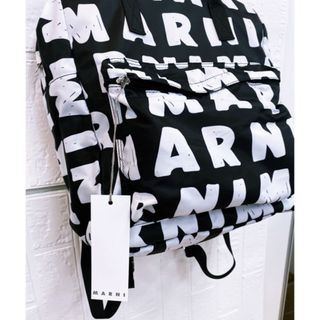 新品タグ付 MARNI マルニ ロゴ バックパック リュック ブラック