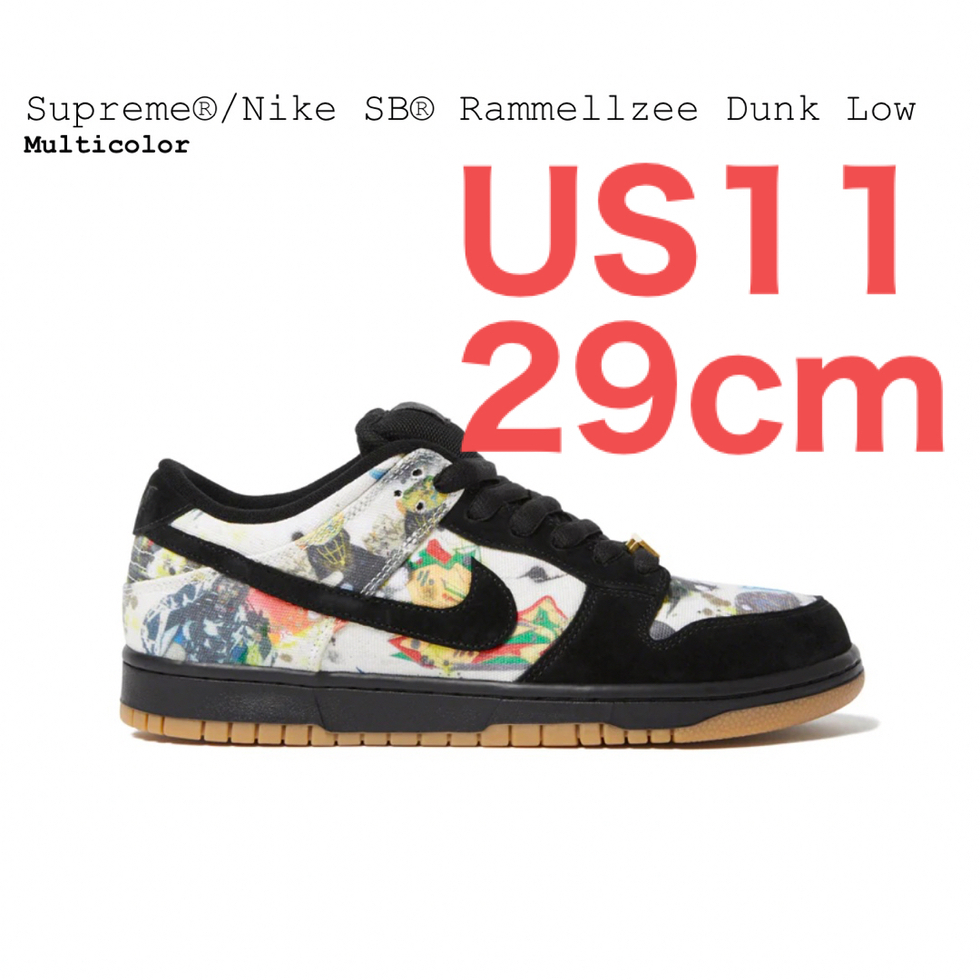 supreme nike dunk low rammellzee 29cm 新品