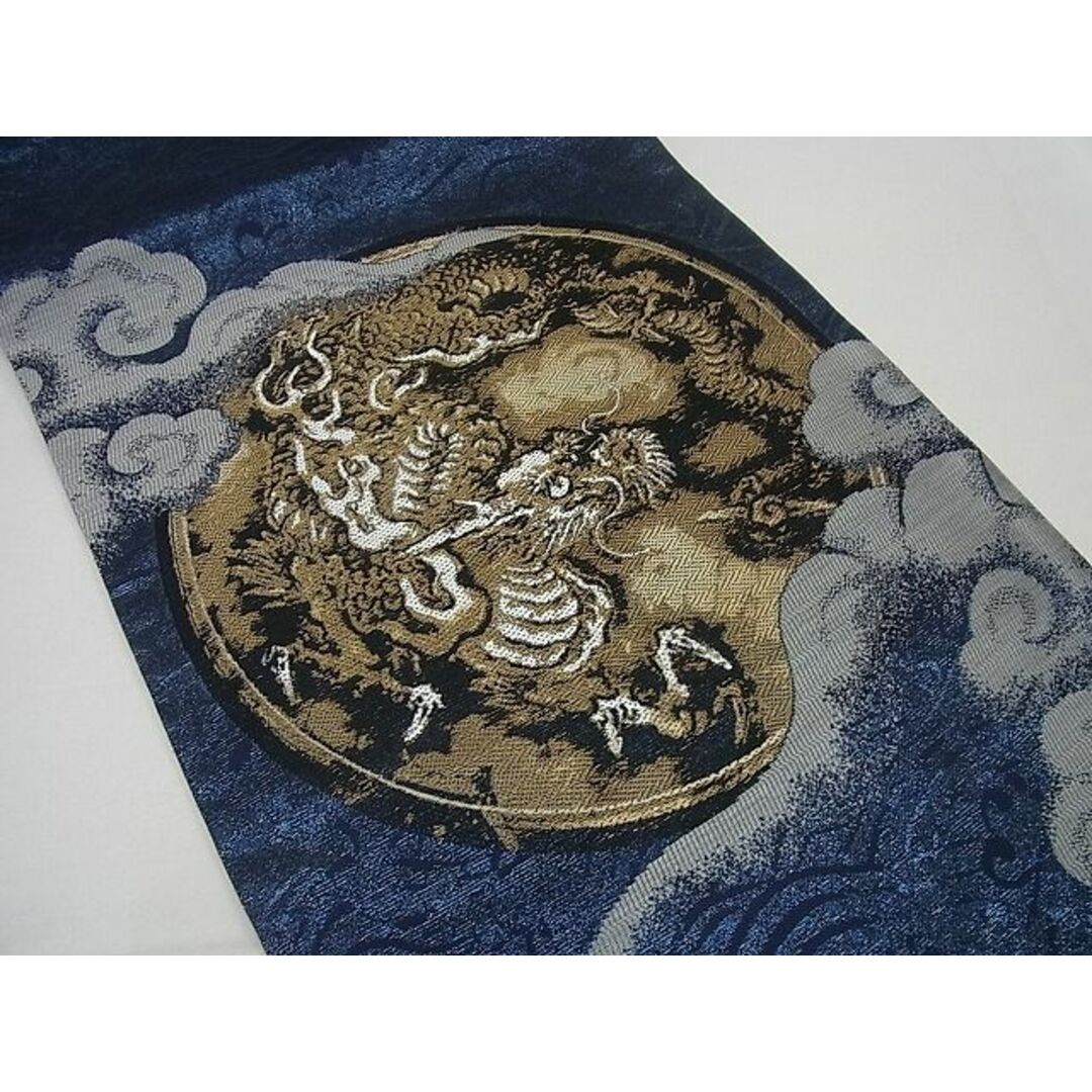 平和屋1□極上 西陣 大光織物謹製 太鼓柄袋帯 雲龍図 狩野探幽 金糸