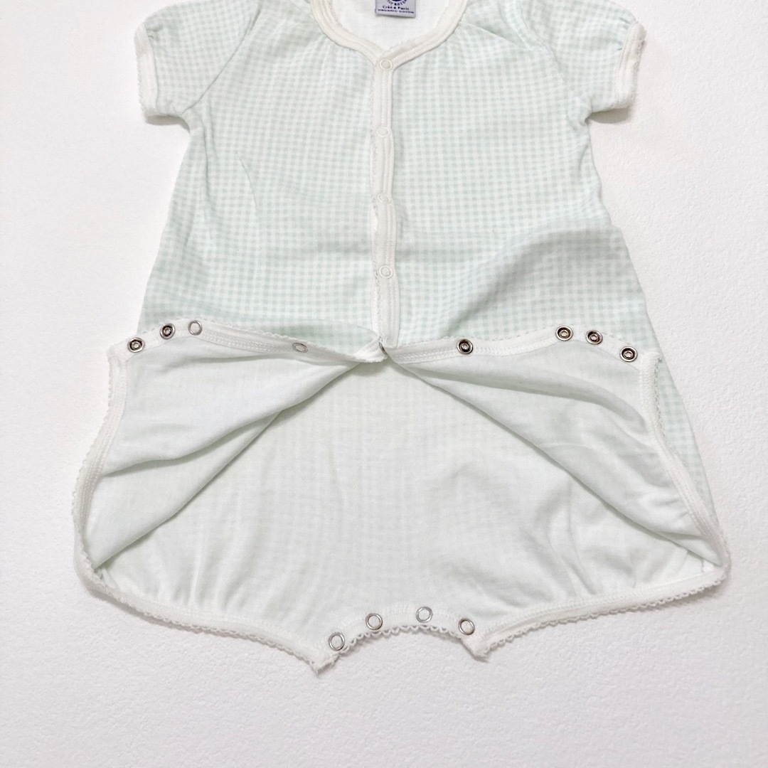 PETIT BATEAU(プチバトー)のPETIT BATEAU 半袖2枚セット キッズ/ベビー/マタニティのベビー服(~85cm)(カバーオール)の商品写真