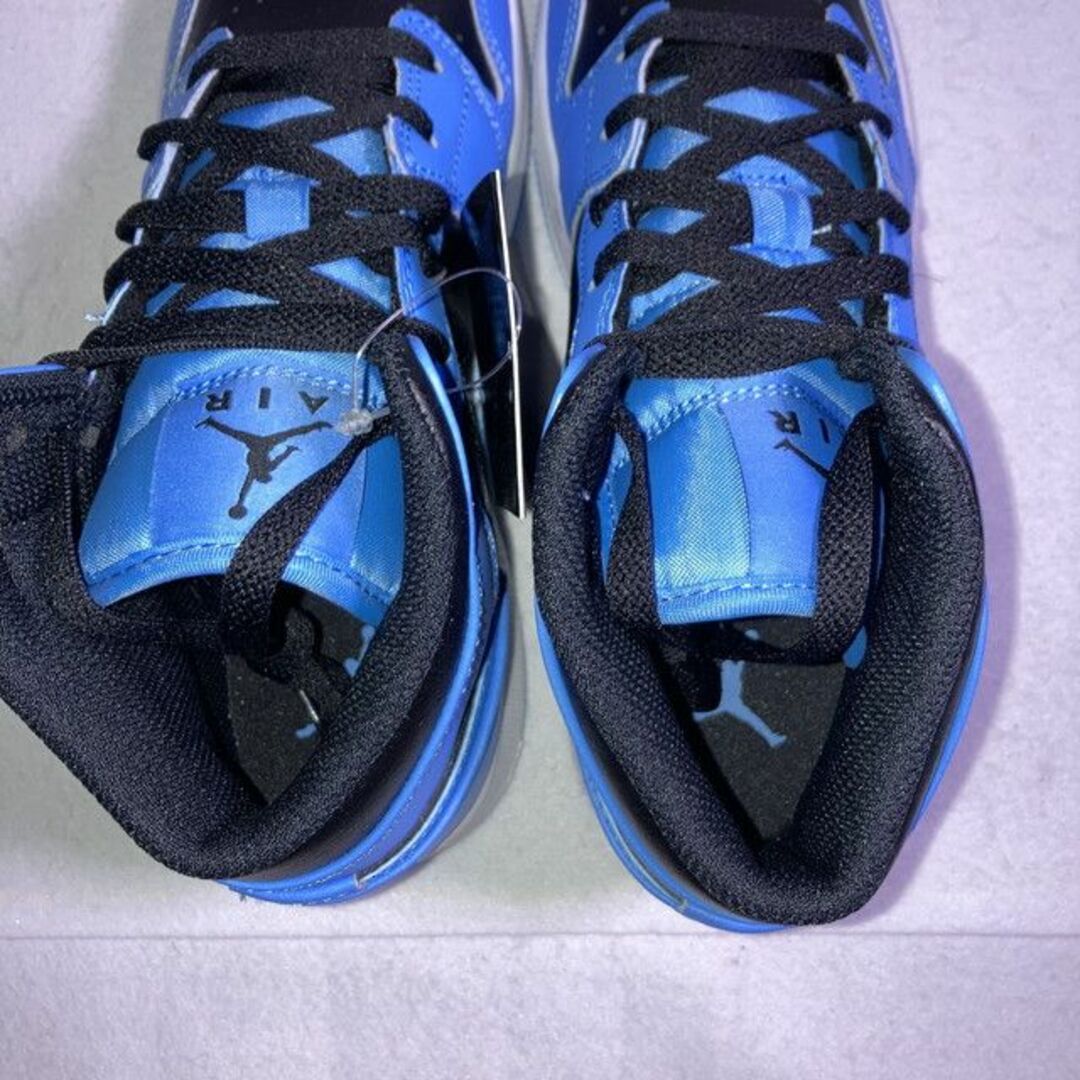 Jordan Brand(NIKE) - エアジョーダン1 MID GS 水色 青 黒 白 23.5cm