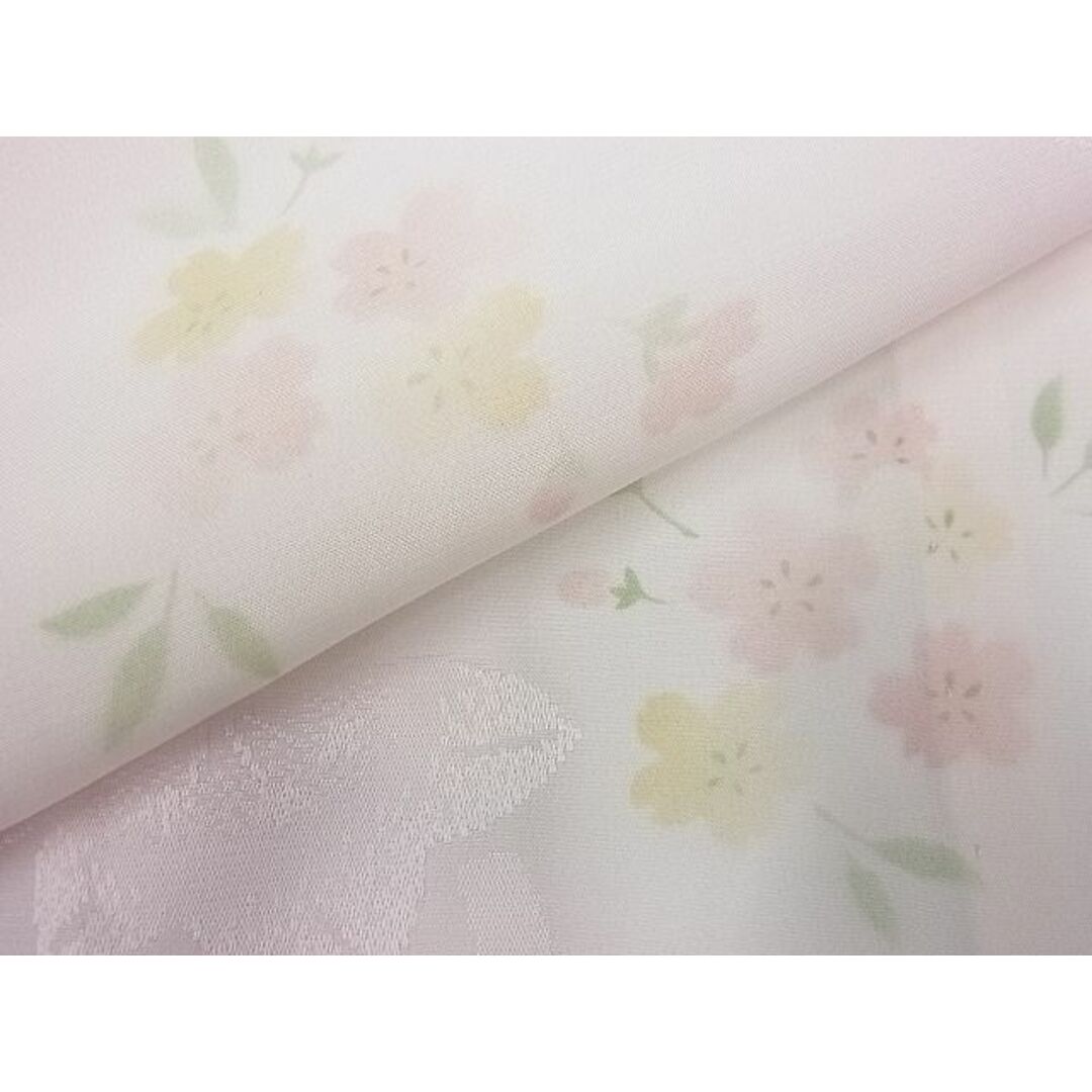 平和屋1□極上 長襦袢 無双仕立て 草花文 逸品3s3505