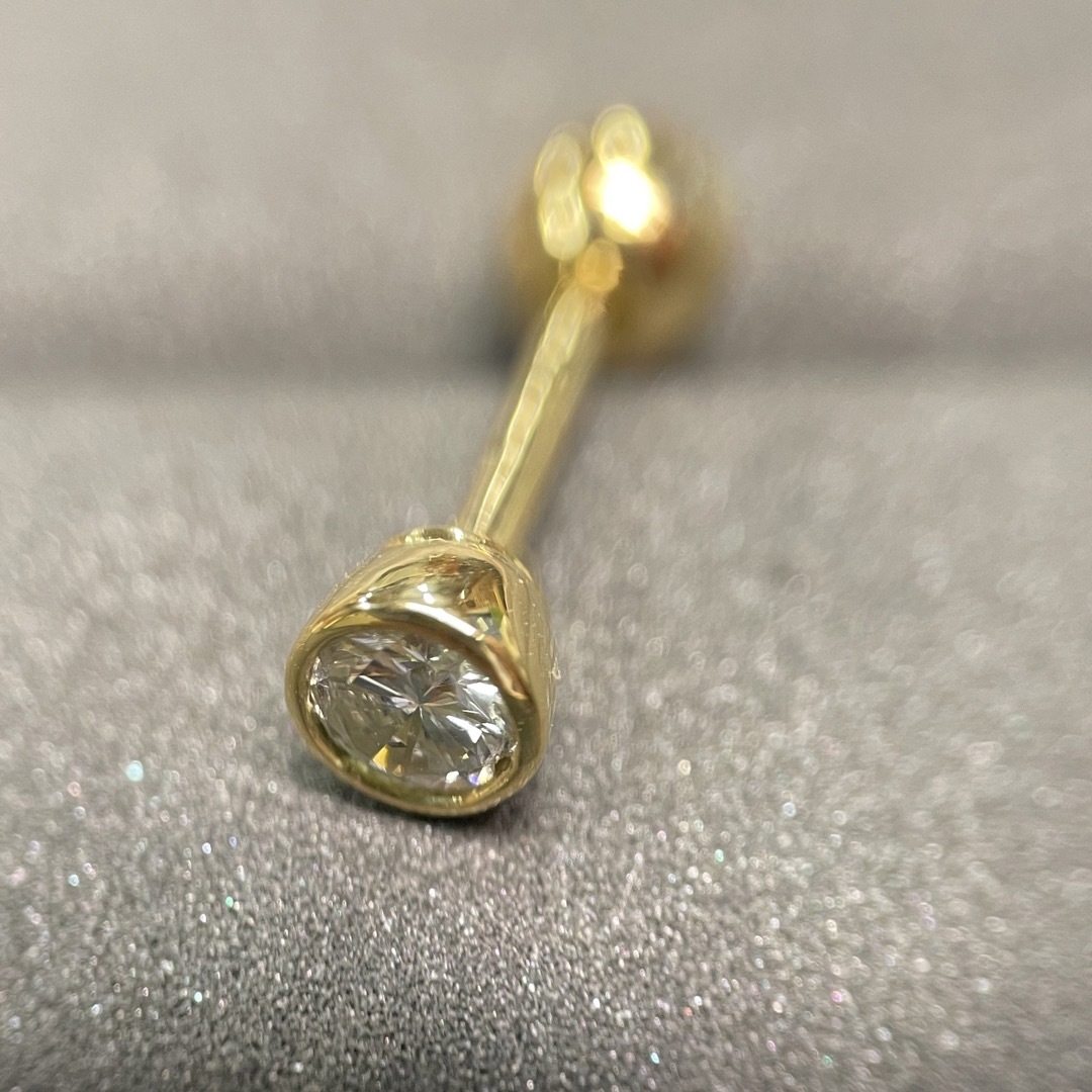 アクセサリーK18 ボディーピアス　0.186ct