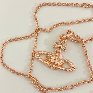 ヴィヴィアンウエストウッド(Vivienne Westwood)のヴィヴィアン　オーブネックレス　ピンクゴールド(ネックレス)