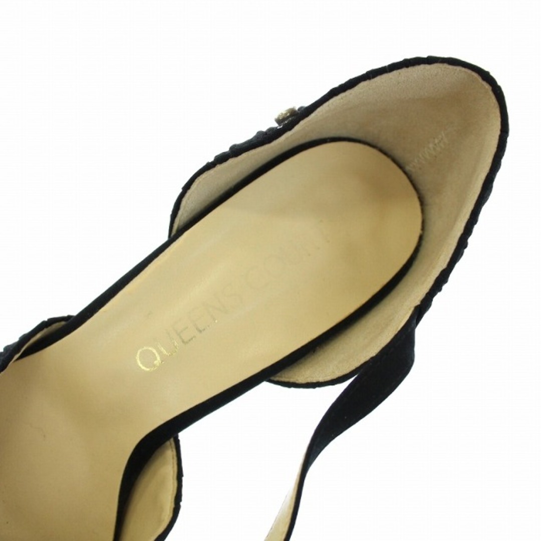 QUEENS COURT(クイーンズコート)のクイーンズコート パンプス ポインテッドトゥ M 23-23.5cm 黒 レディースの靴/シューズ(ハイヒール/パンプス)の商品写真