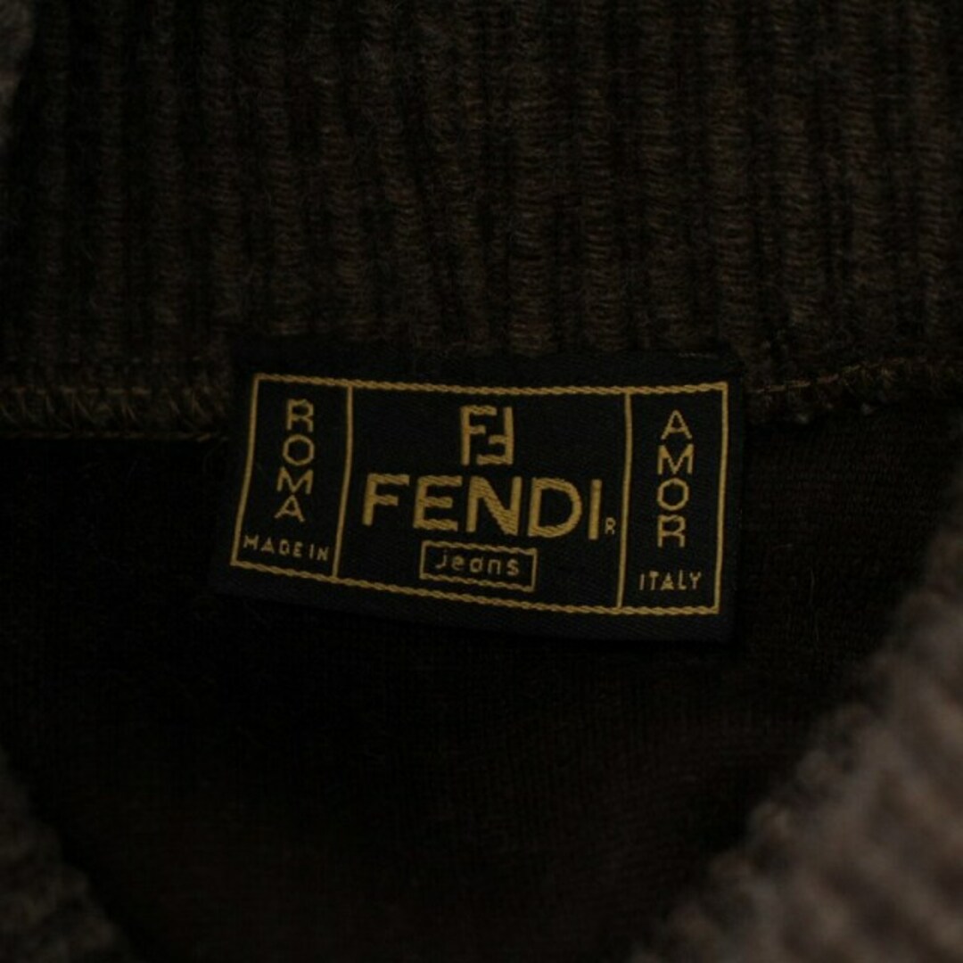 FENDI(フェンディ)のフェンディ jeans ニット セーター プルオーバー I42 M 茶 レディースのトップス(ニット/セーター)の商品写真