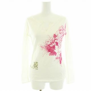 ヴィヴィアンタム(VIVIENNE TAM)のヴィヴィアンタム カットソー Tシャツ 長袖 花柄 フラワープリント ロゴ 0(Tシャツ(長袖/七分))