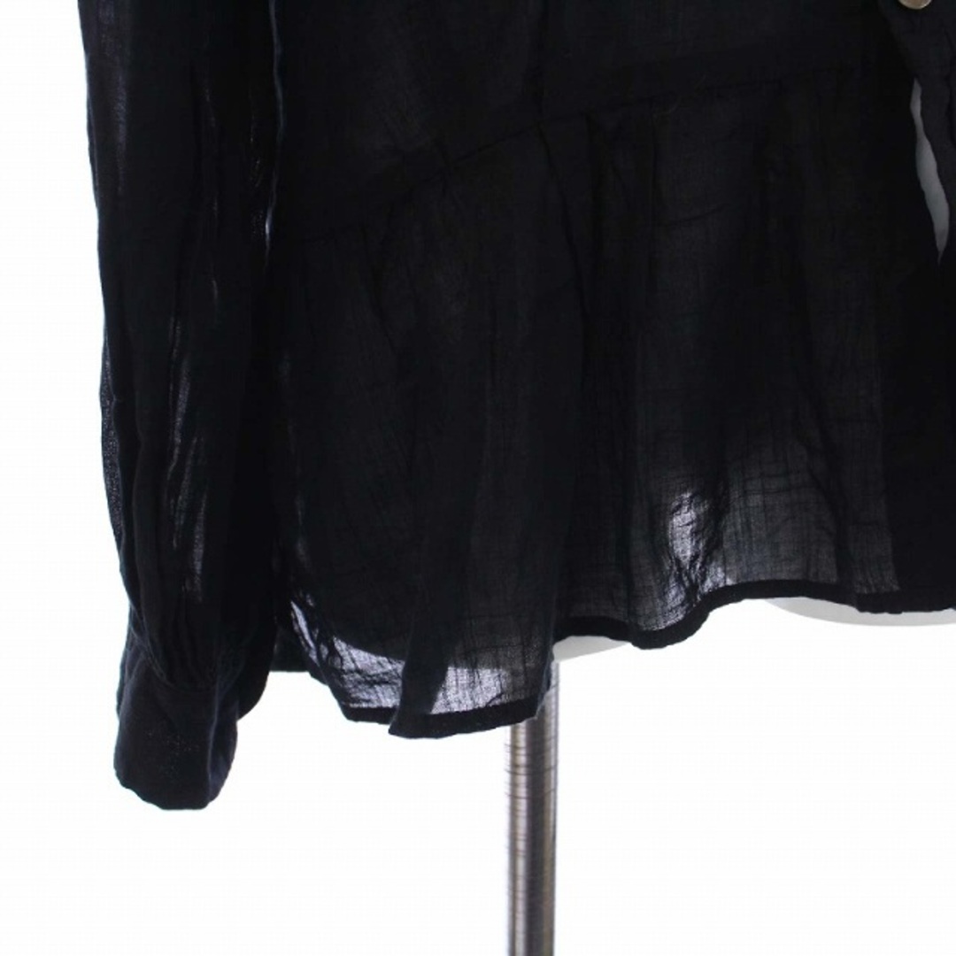 KAPITAL(キャピタル)のキャピタル kapital ブラウス シャツ 長袖 レース襟 0 XS 黒 レディースのトップス(シャツ/ブラウス(長袖/七分))の商品写真