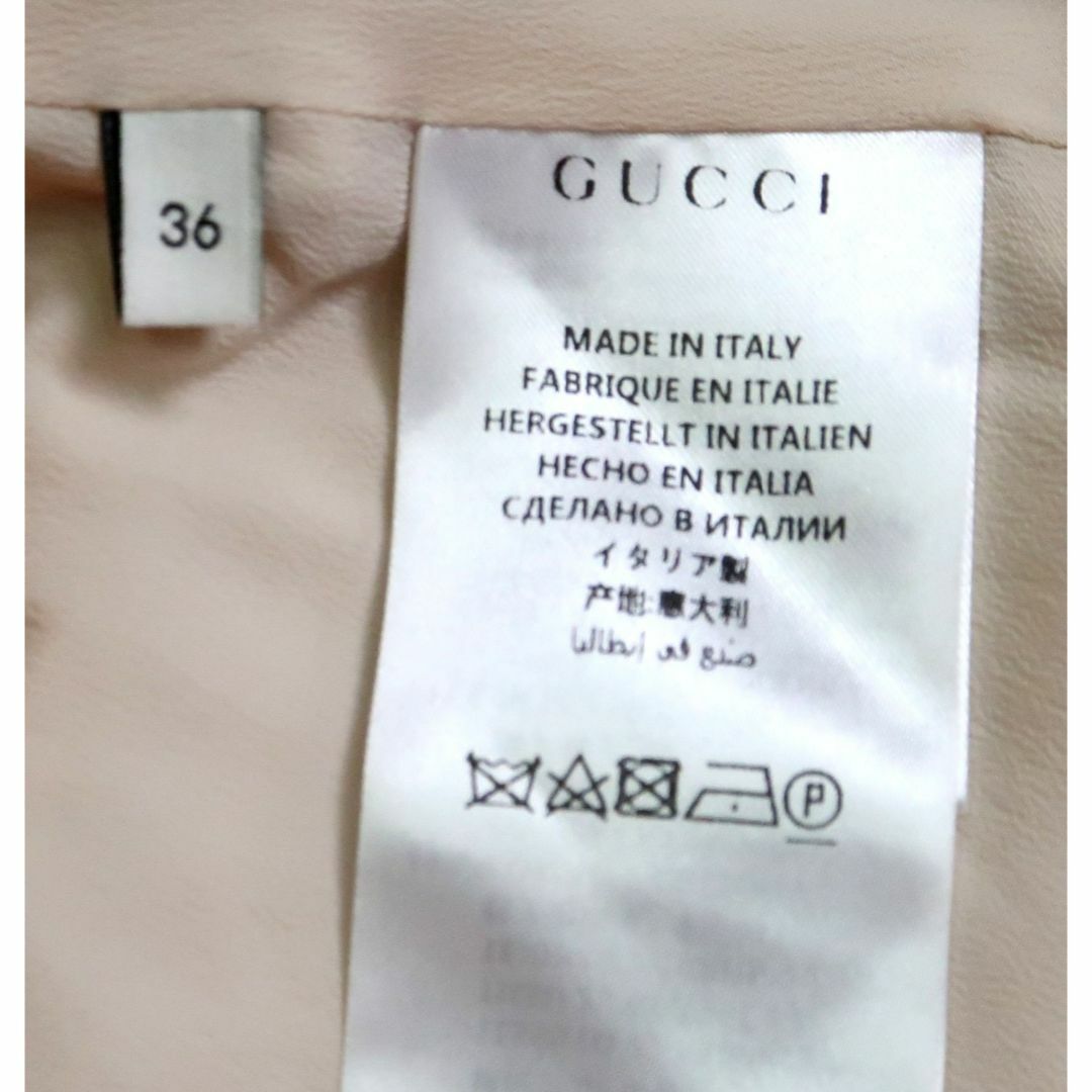 Gucci(グッチ)の19SS 定価26万円超 美品 グッチ レース リボン ワンピース 36 ドレス レディースのワンピース(ロングワンピース/マキシワンピース)の商品写真