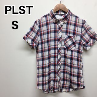 プラステ(PLST)のPLST  半袖シャツ　チェック柄　S(シャツ/ブラウス(半袖/袖なし))