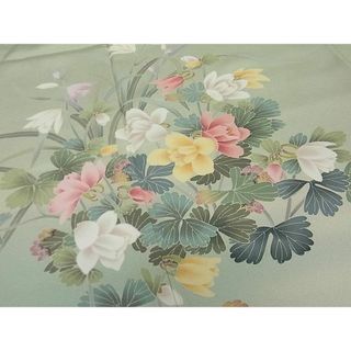 平和屋1□極上 訪問着 京友禅 作家物 籬花文 暈し染め 逸品 1s038 - 着物