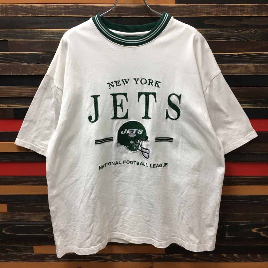 ART VINTAGE(アートヴィンテージ)のNFL ニューヨークジェッツ JETS Tシャツ L 白 オーバーサイズ メンズのトップス(Tシャツ/カットソー(半袖/袖なし))の商品写真