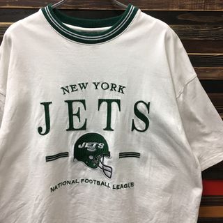 アートヴィンテージ(ART VINTAGE)のNFL ニューヨークジェッツ JETS Tシャツ L 白 オーバーサイズ(Tシャツ/カットソー(半袖/袖なし))