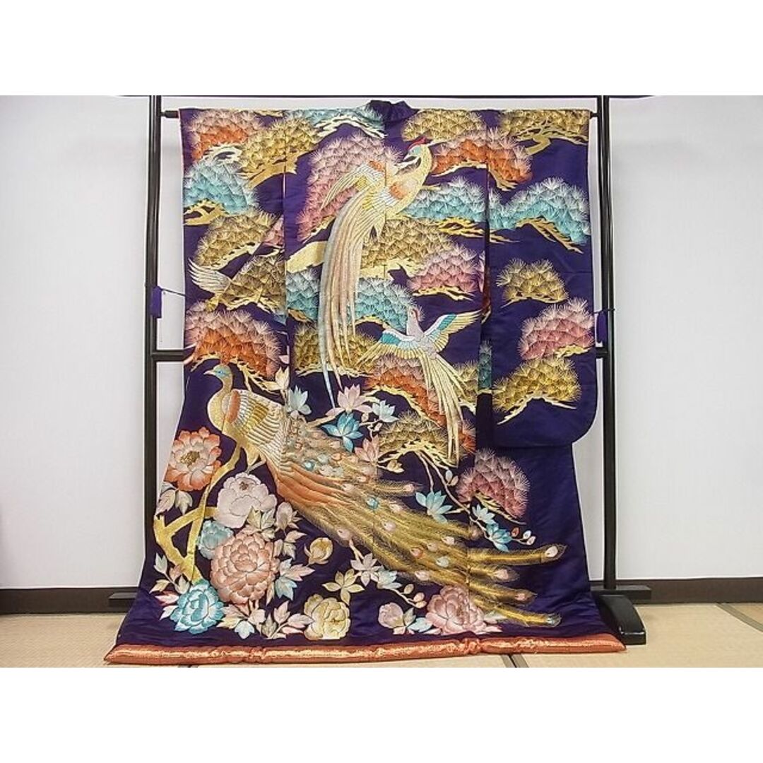 平和屋1□極上 色打掛 和装 婚礼 結婚式 花嫁 神社挙式 刺繍 孔雀 鳳凰