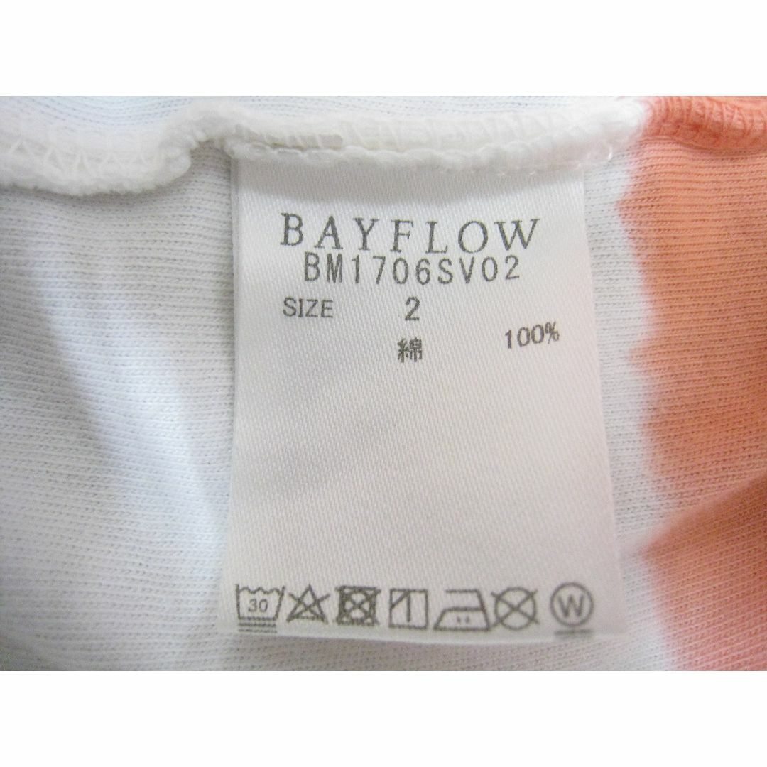 BAYFLOW(ベイフロー)のベイフロー◆タイダイ ボーダー柄 半袖 Tシャツ ポケット付き メンズ サイズ2 メンズのトップス(Tシャツ/カットソー(半袖/袖なし))の商品写真