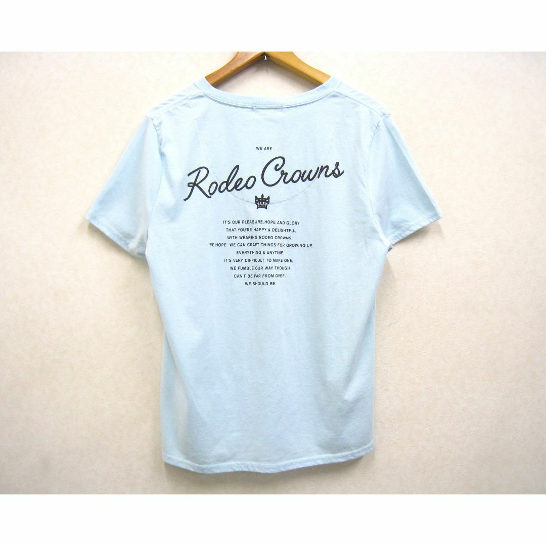 RODEO CROWNS(ロデオクラウンズ)のロデオクラウンズ◆Vネック Tシャツ フラプリント ポケット付き レディース F レディースのトップス(Tシャツ(半袖/袖なし))の商品写真