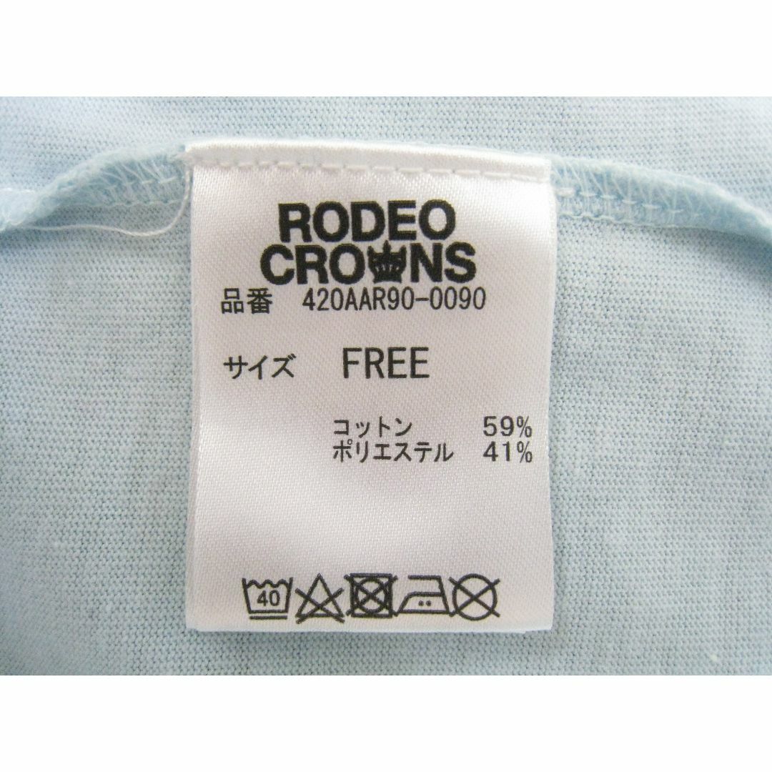 RODEO CROWNS(ロデオクラウンズ)のロデオクラウンズ◆Vネック Tシャツ フラプリント ポケット付き レディース F レディースのトップス(Tシャツ(半袖/袖なし))の商品写真