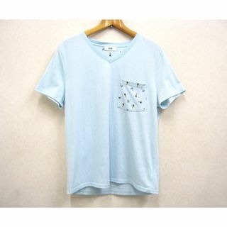 ロデオクラウンズ(RODEO CROWNS)のロデオクラウンズ◆Vネック Tシャツ フラプリント ポケット付き レディース F(Tシャツ(半袖/袖なし))