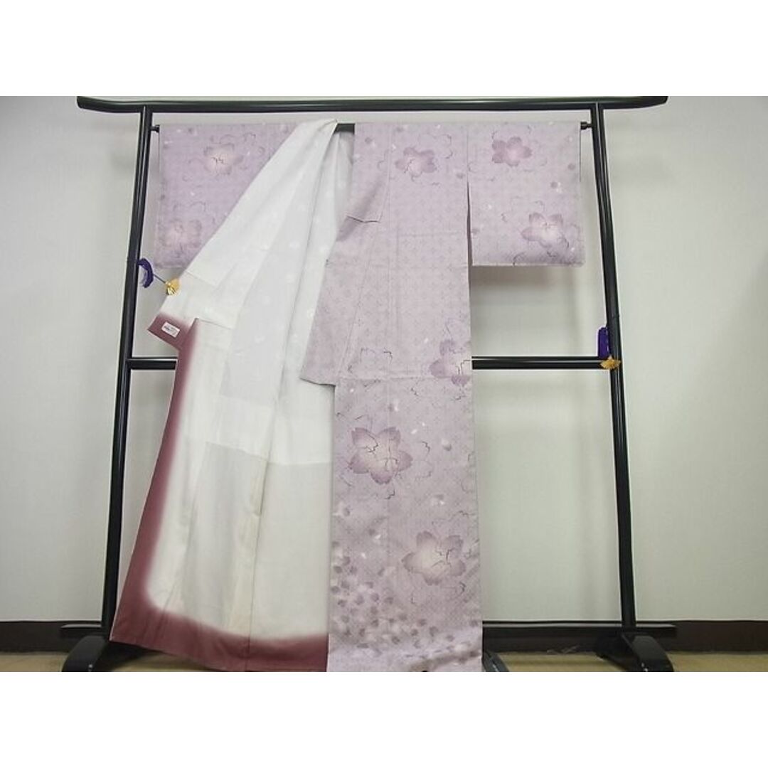 平和屋1□極上 訪問着 舞桜 ラメ糸 やまと誂製 逸品 未使用3s3118 - 着物