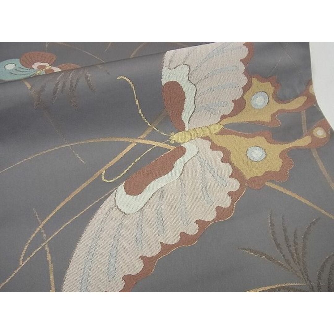 平和屋1□極上 世界的人形師 辻村寿三郎 ジュサブロー 六通柄袋帯 舞蝶