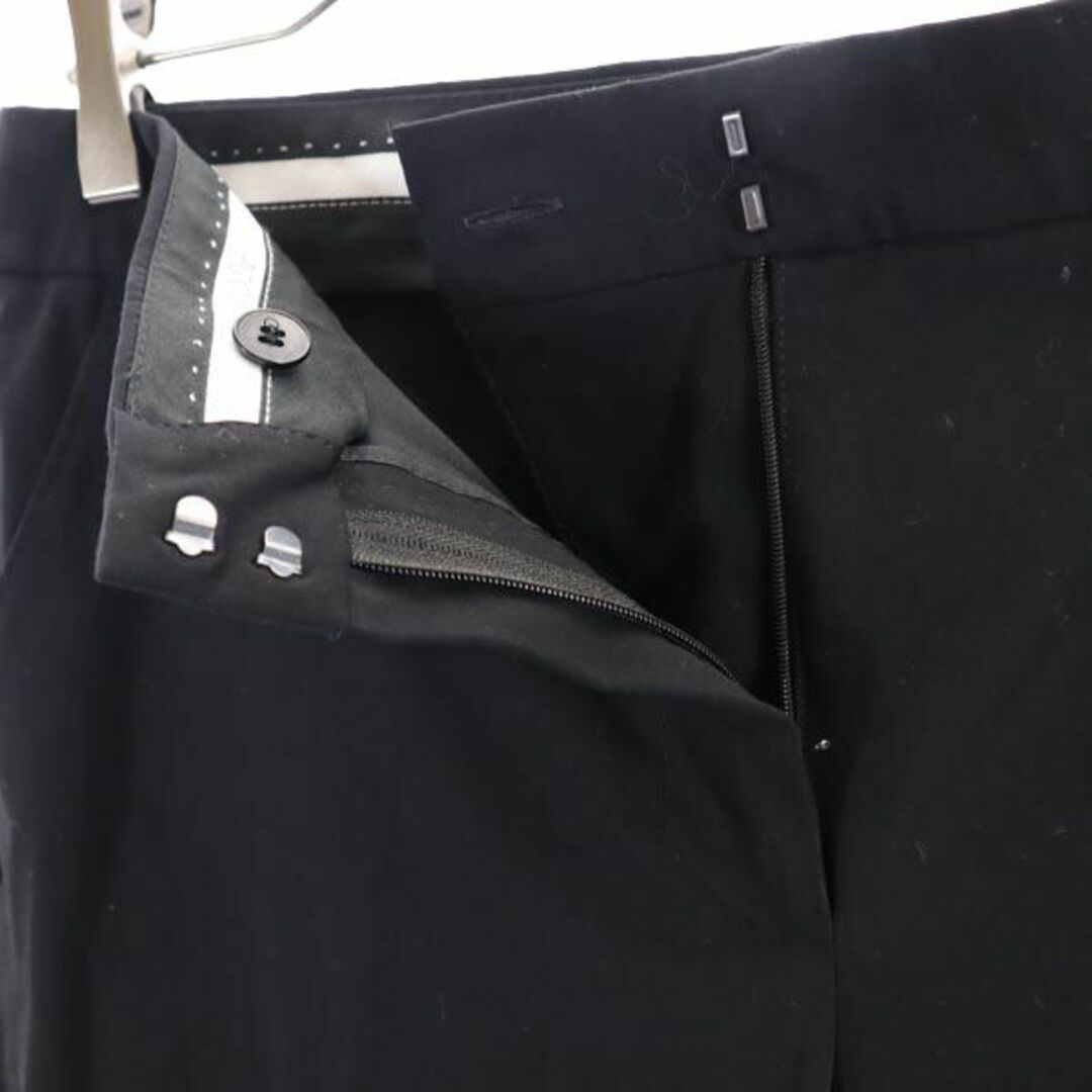 マックスマーラ センタープレス ロング パンツ 42 ブラック MAX MARA レディース 【中古】 【230904】 美品✨Max Mara センタープレス スラックスパンツ リネン 黒 L 白タグ