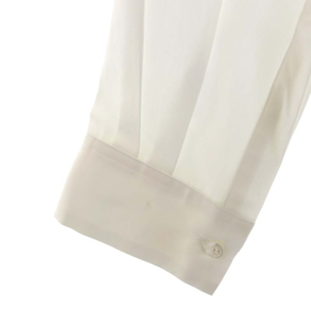Drawer - ドゥロワー フロントフリルクルーネックシャツ(WHITE) 長袖