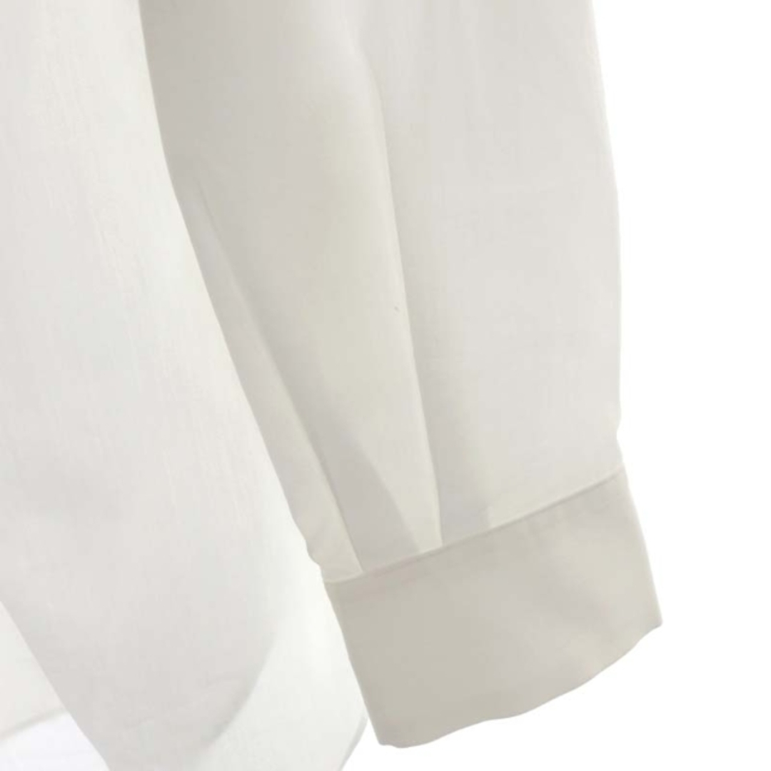Drawer - ドゥロワー フロントフリルクルーネックシャツ(WHITE) 長袖