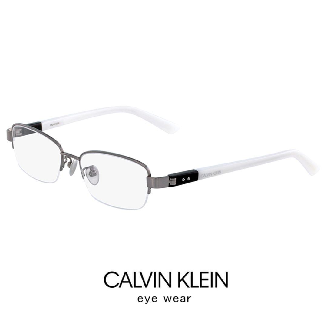 【新品】 メンズ カルバンクライン メガネ ck18300a-008 calvin klein 眼鏡 CK18300A 008 ウェリントン 型 めがね ホワイト 白 アジアンフィット モデル