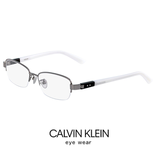 カルバンクライン(Calvin Klein)の【新品】 メンズ カルバンクライン メガネ ck18300a-008 calvin klein 眼鏡 CK18300A 008 ウェリントン 型 めがね ホワイト 白 アジアンフィット モデル(サングラス/メガネ)