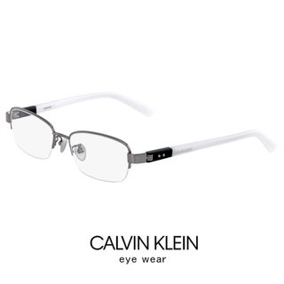 カルバンクライン(Calvin Klein)の【新品】 メンズ カルバンクライン メガネ ck18300a-008 calvin klein 眼鏡 CK18300A 008 ウェリントン 型 めがね ホワイト 白 アジアンフィット モデル(サングラス/メガネ)