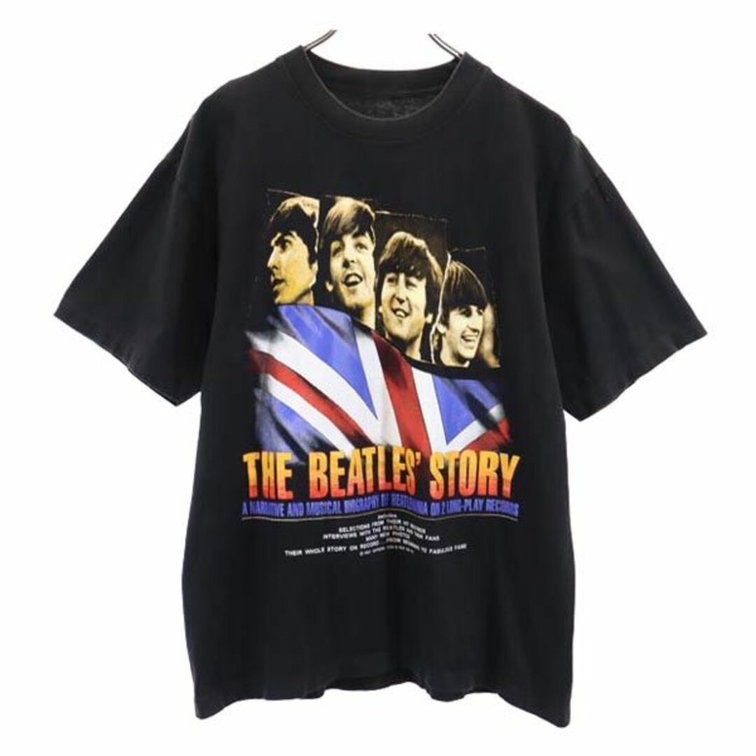 ビートルズ 90s オールド バンT 半袖 Tシャツ ブラック The Beatles 両面プリント メンズ   【230904】 メール便可